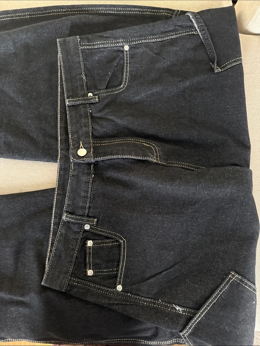 Amazon Black High-Rise Wide Leg Jeans - Picture 4 of 8